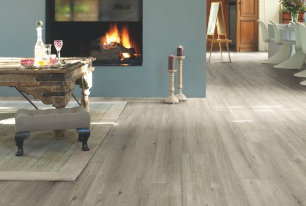 Laminaatparkett Impressive Ultra Saw cut oak grey IMU1858 hall_3