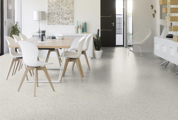 Akustiline PVC Gerflor Taralay Impression Acoustic 1058 Terrazzo Black & White _2