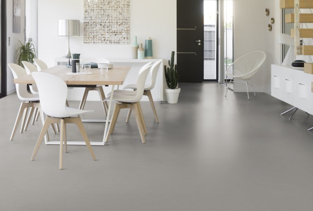 Linoleum Gerflor Colorette 0058 Aluminium Grey hall_2