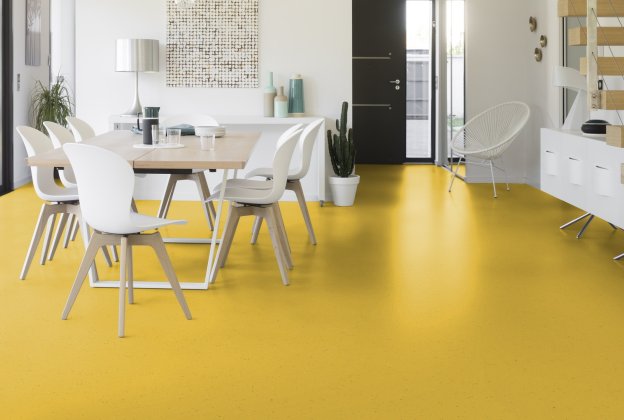 Linoleum Gerflor Lino Art 0001 Lemon Yellow kollane_2