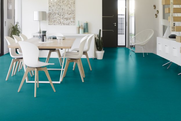 Linoleum Gerflor Marmorette 0129 Curacao Petrol roheline/sinine_2