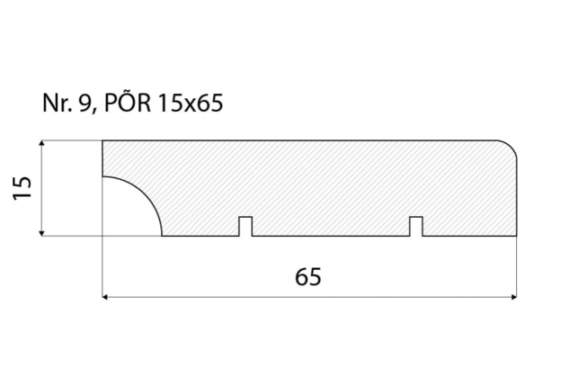 Põrandaliist nr 9 - 15 x 65 mm tamm, mänd, valge   _4