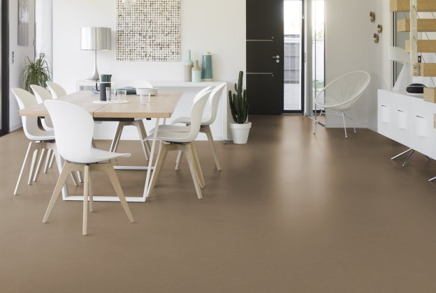 Linoleum Gerflor DLW Lino Art Urban Acoustic Plus 0558 SCREED GREY hall_2