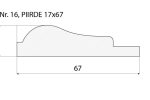 Piirdeliist 16- 17 x 67 mm, tamm, mänd, valge _4