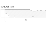 Põrandaliist nr 18 - 18 x 95 mm tamm, mänd, valge  _4
